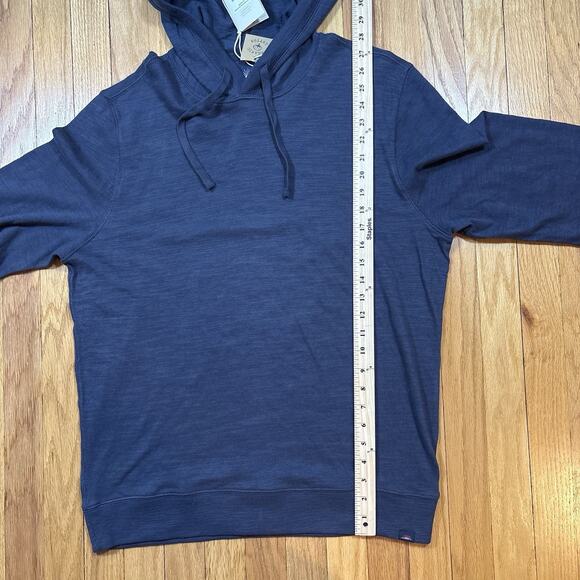 NWT Faherty Men's Size Large Sunwashed Slub Hoodie Blue Nights Organic Cotton - Picture 7 of 15